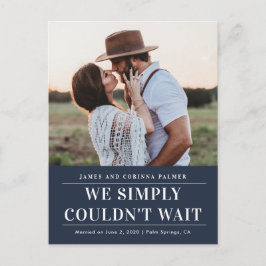 Postal No podíamos esperar anuncio de boda