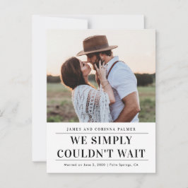 Postal No podíamos esperar anuncio de boda