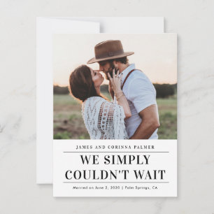Postal No podíamos esperar anuncio de boda