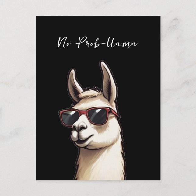 Postal No Prob-llama Guay Llama Funky Alpaca (Anverso)