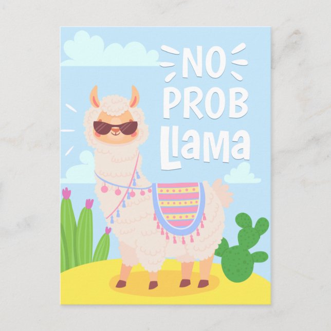Postal No ProbLlama (Anverso)