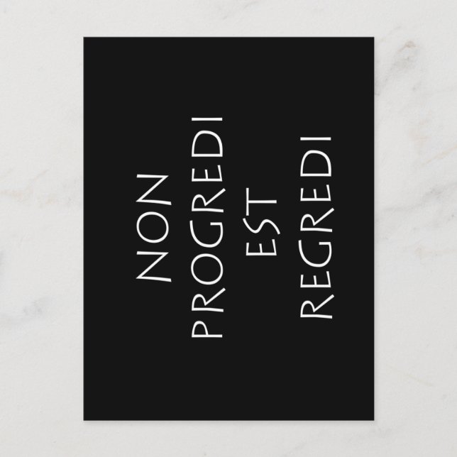 Postal No progresar es retroceder (Anverso)