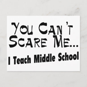 Postal No puedes asustarme, enseño secundaria