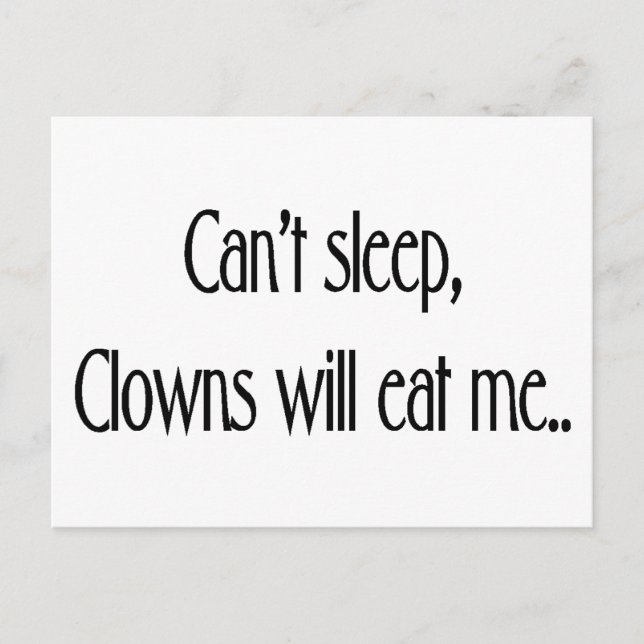 Postal No puedo dormir (Anverso)