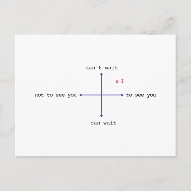 Postal No puedo esperar a verte (Anverso)