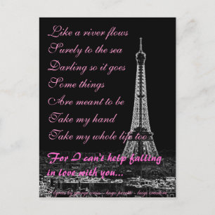 Postal No puedo evitar enamorarte de ti