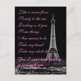 Postal No puedo evitar enamorarte de ti