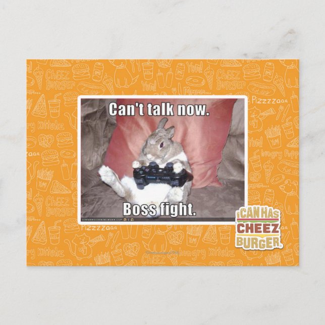 Postal No puedo hablar ahora, lucha jefe. (Anverso)