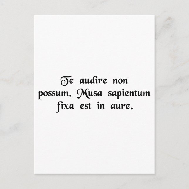 Postal No puedo oírte. Tengo un plátano en el oído. (Anverso)
