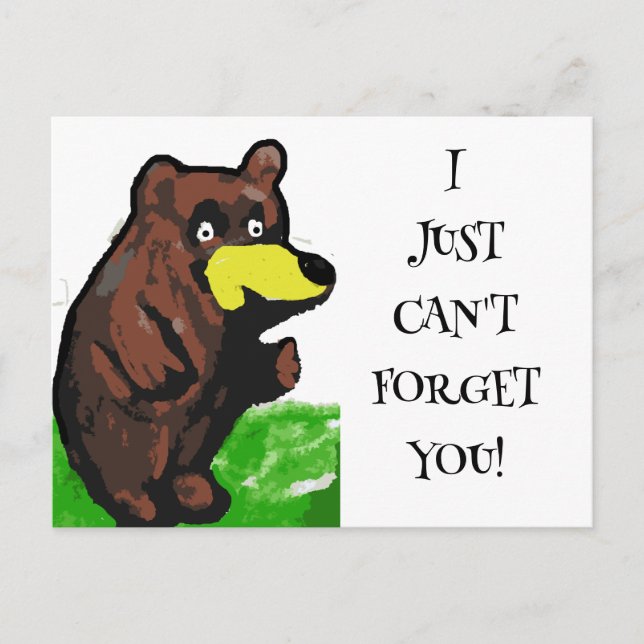 Postal No puedo olvidarte (Anverso)