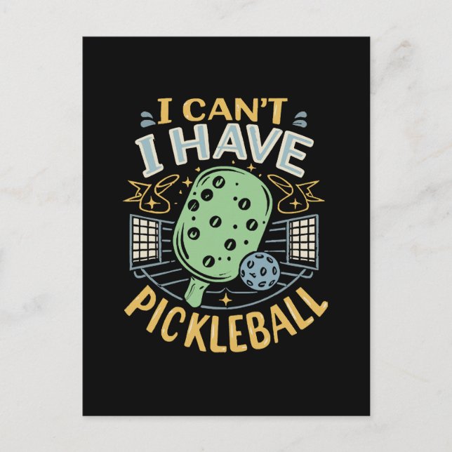 Postal No puedo tener pickleball (Anverso)