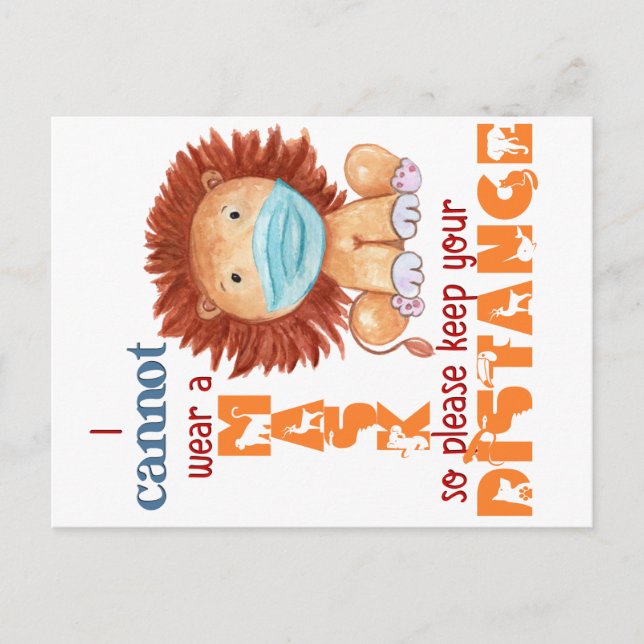 Postal No puedo usar una máscara - León (Anverso)