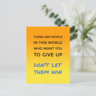 Postal No renuncien a la actitud positiva cita inspirador