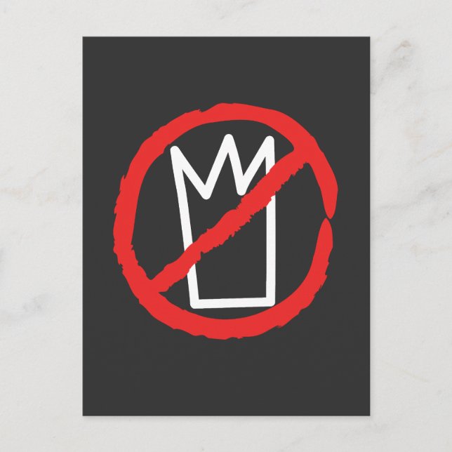 Postal No reyes protestan logo de corona (Anverso)