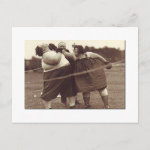 Postal ¡No se acabó hasta que la gorda te golpee!