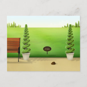 Postal "No se permiten perros" graciosos perros en Person