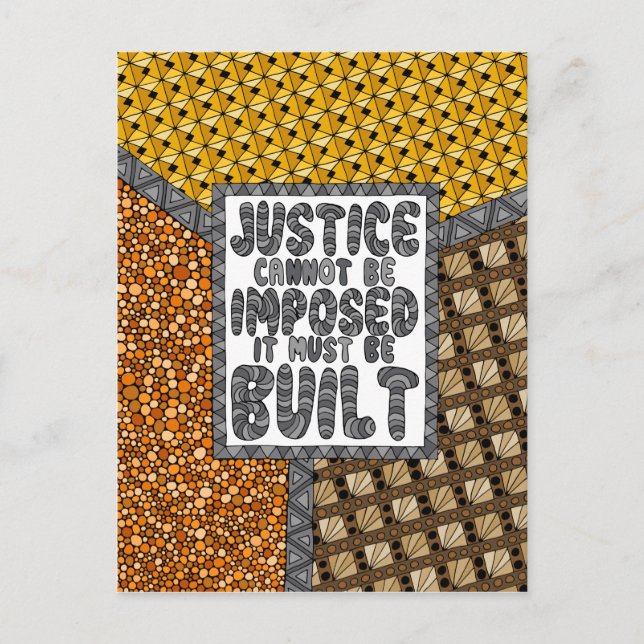Postal No se puede imponer la justicia - Postcard de la j (Anverso)