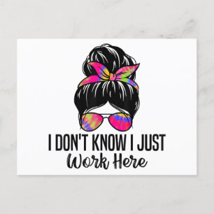 Postal No sé que solo trabajo aquí curiosas citas de sarc