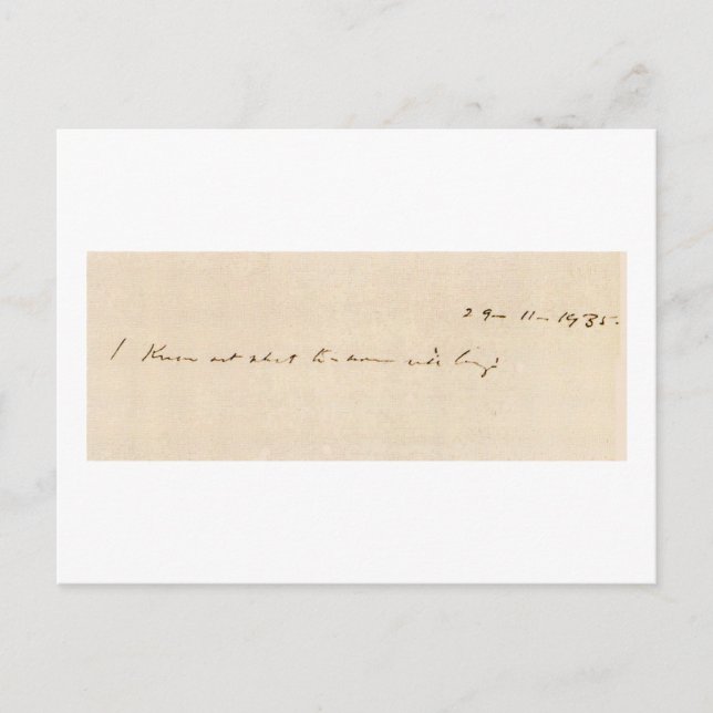 Postal No sé qué traerá mañana (Anverso)