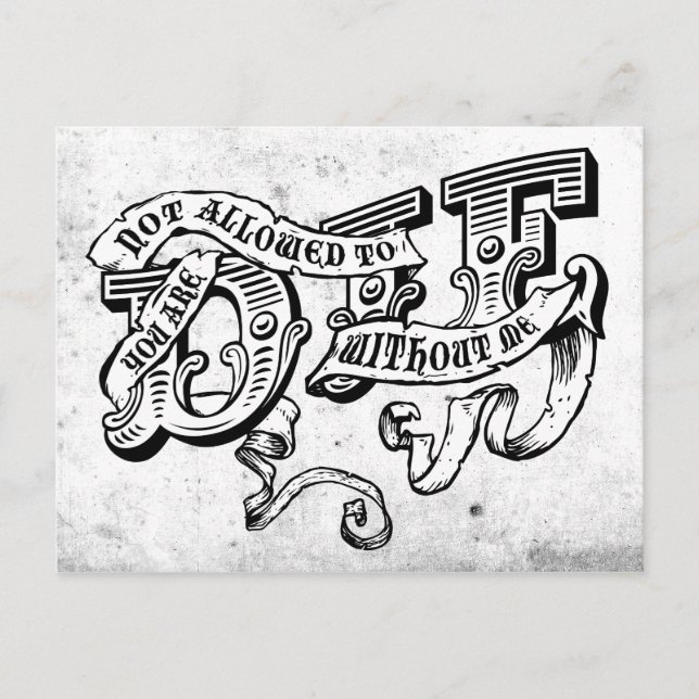 Postal no se te permite morir sin mí (Anverso)