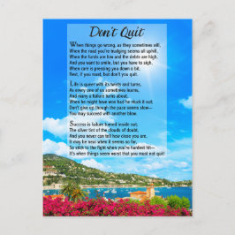 Postal No se vayan del poema