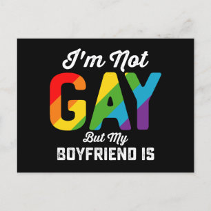 Postal No soy gay, pero mi novio es un divertido orgullo 
