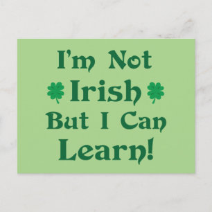 Postal No soy irlandés, pero puedo aprender