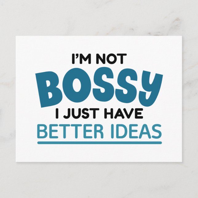 Postal No Soy Mandona Simplemente Tengo Mejores Ideas (Anverso)