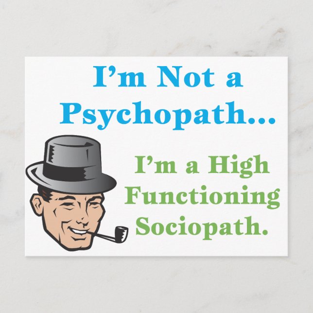 Postal No soy un psicópata. (Anverso)