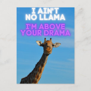 Postal No soy una llama, estoy por encima de tu drama Jir