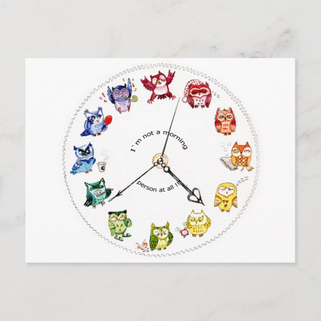 Postal No soy una persona matutina (Anverso)