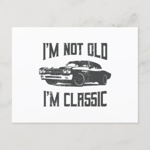 Postal No soy viejo, soy clásico Regalo de cumpleaños par