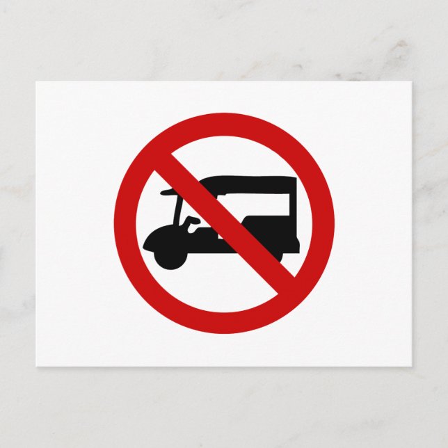 Postal NO TAXI ⚠ Tk-Tuk ⚠ (Anverso)