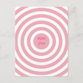 Postal No te metas - Círculos rosados abstractos