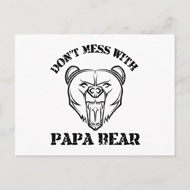 Postal No te metas con papá Bear (Anverso)