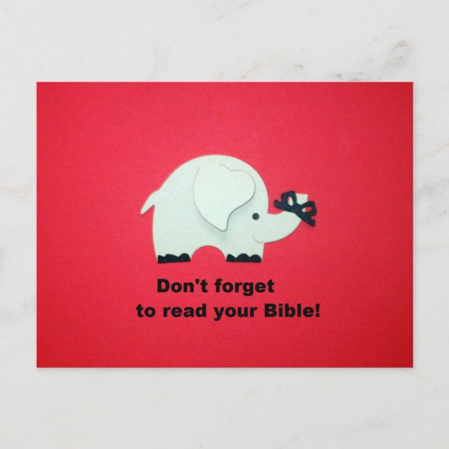 Postal ¡No te olvides de leer tu Biblia! (Anverso)