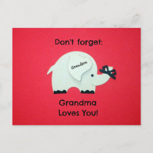 Postal No te olvides: ¡La abuela te ama! Abuela