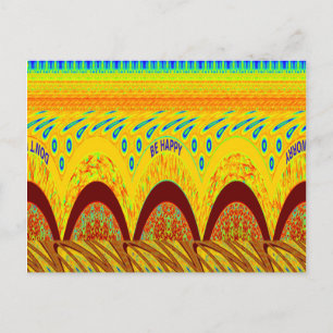 Postal No te preocupes por ser feliz diseño de impresión