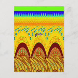 Postal No te preocupes por ser feliz diseño de impresión 