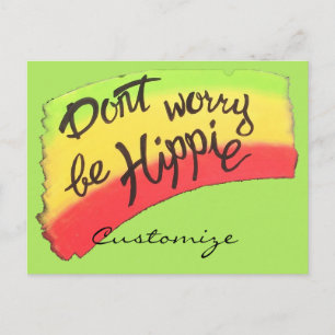 Postal No te preocupes por ser hippie Thunder_Cove