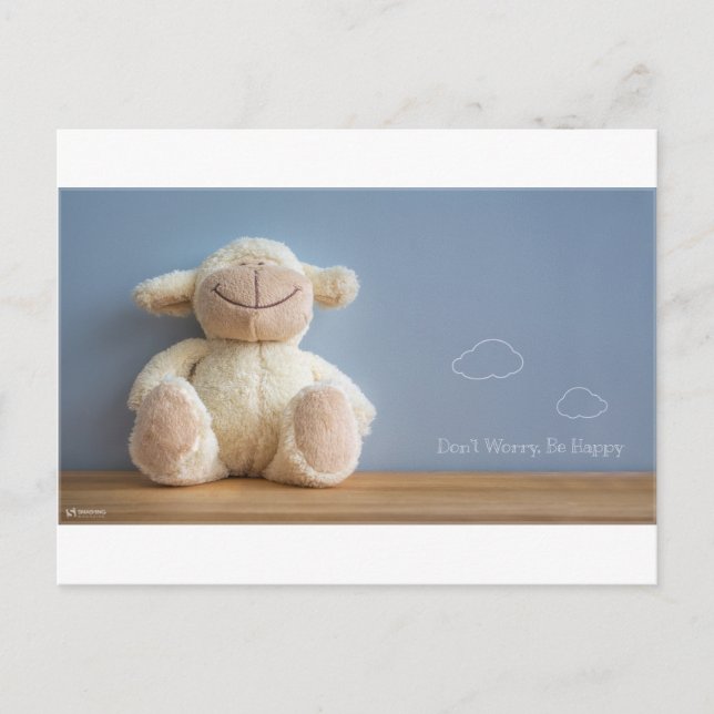 Postal No te preocupes. Ser feliz (Anverso)