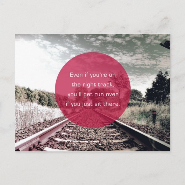 Postal No te sientes en el lugar | Cotización motivaciona (Anverso)