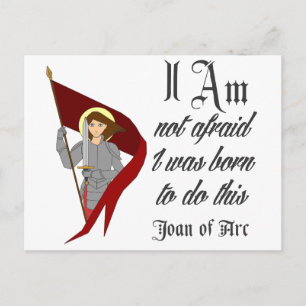 Postal No tengo miedo - Juana de Arco