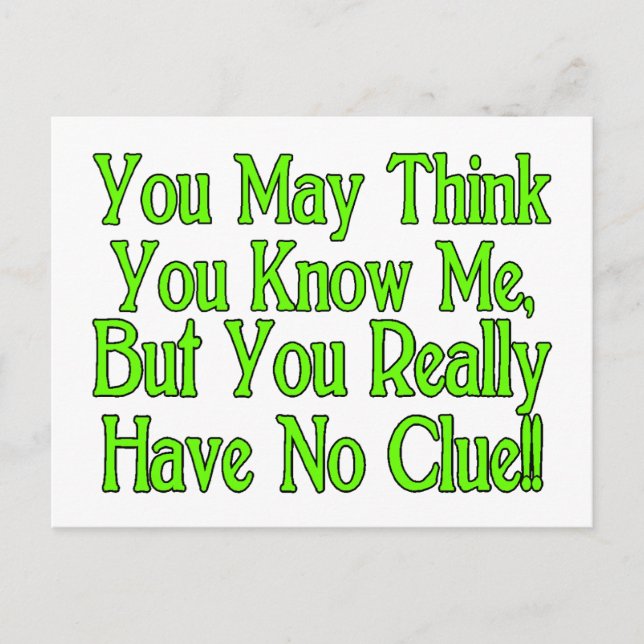 Postal No Tienes Ni Idea (Anverso)