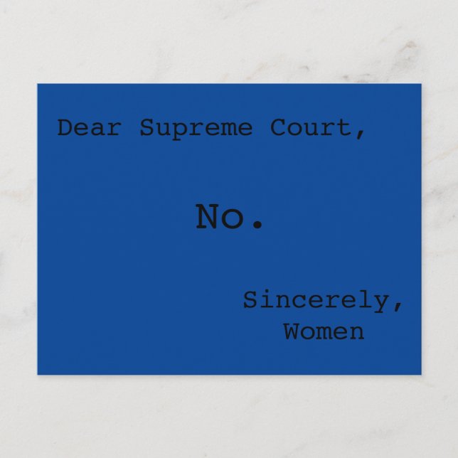 Postal No to the Supreme Court! (Anverso)