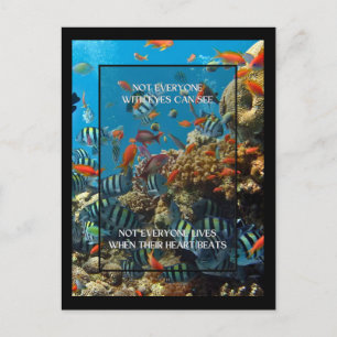 Postal No todos con ojos PUEDEN VER la cita de la vida en