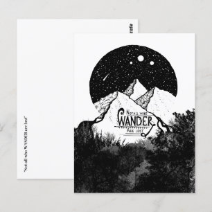 Postal No todos los que WANDER pierden la cita del ilustr