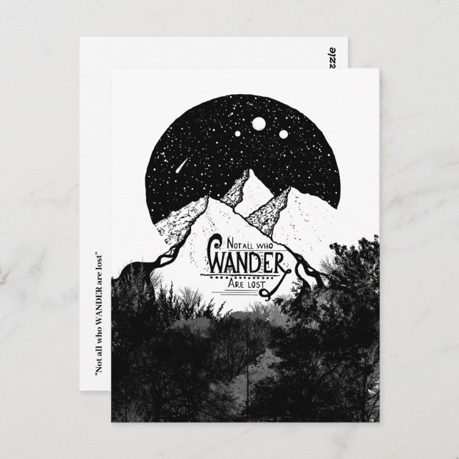 Postal No todos los que WANDER pierden la cita del ilustr (Anverso / Reverso)