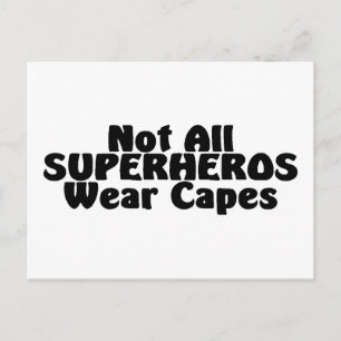 Postal No todos los SUPERHEROS usan mayúsculas