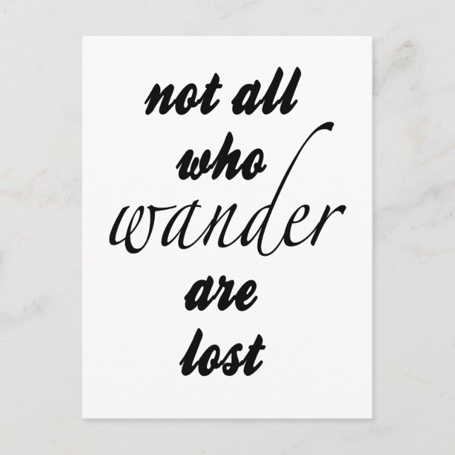 Postal No todos que Wander se pierde (Anverso)